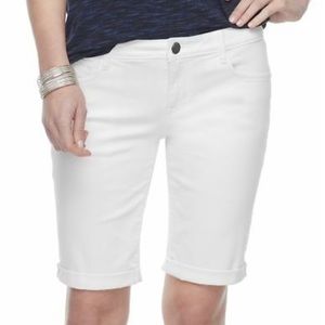 White Denim Bermuda shorts